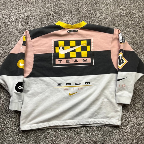 Nike Crewneck Sweatshirt Womens XL Pink Black White Zoom Air Blue Ribbon Sports - Picture 2 of 15